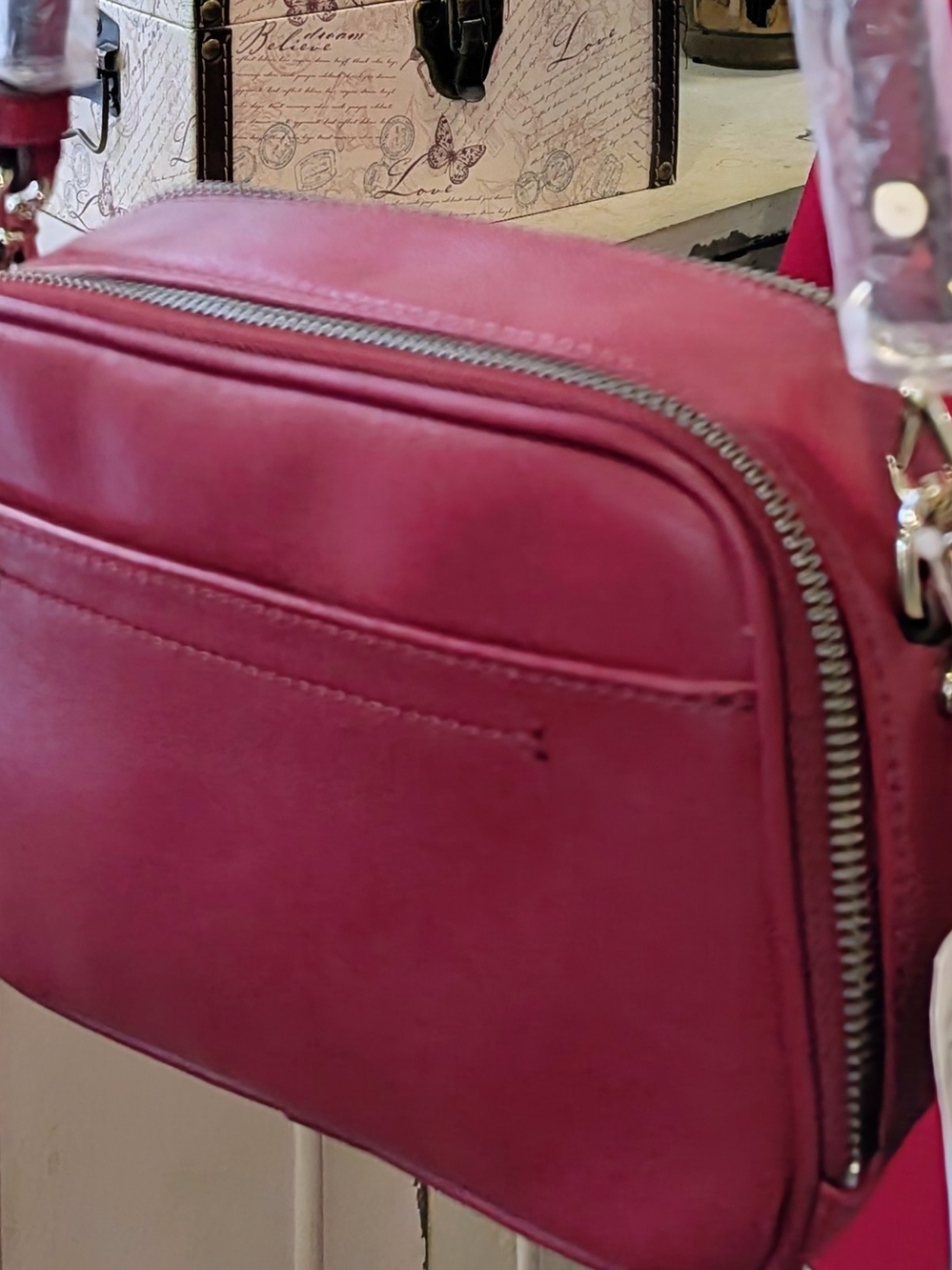 Banana Republic Small Crossbody Bag in Deep Pink